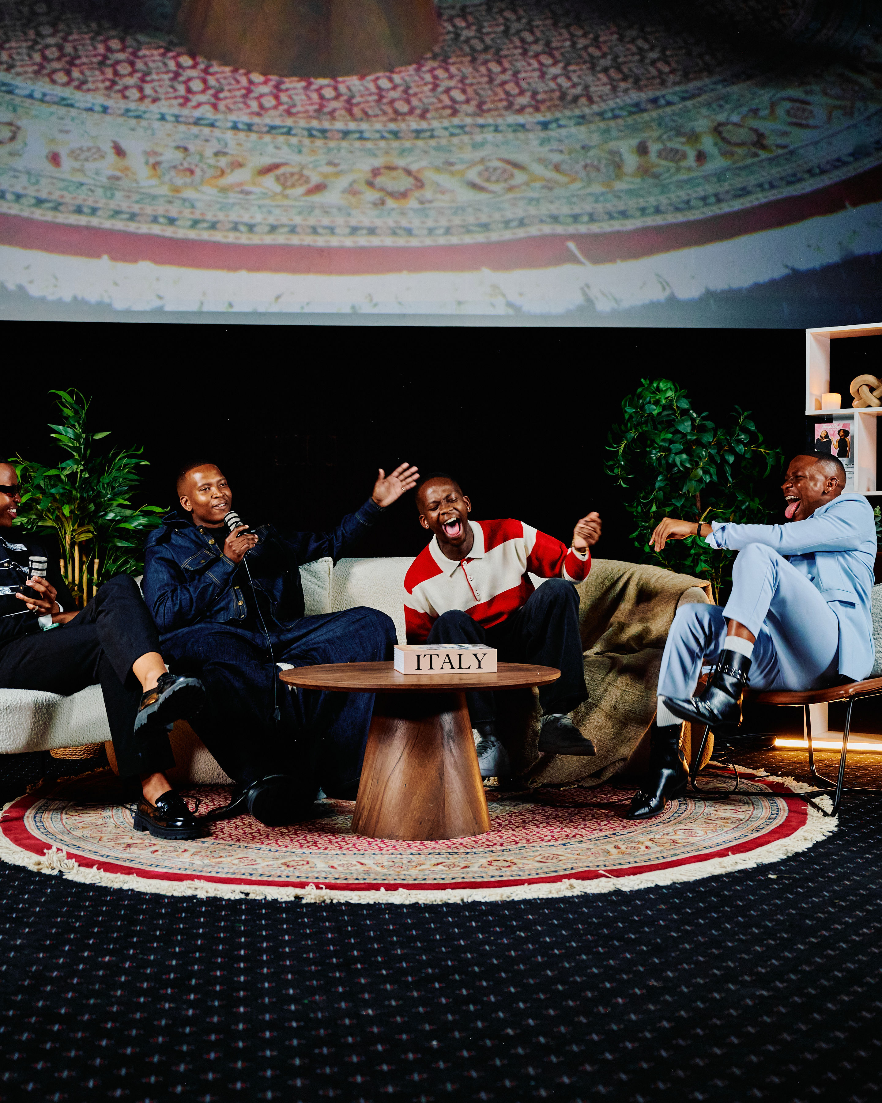 Podcast recording session